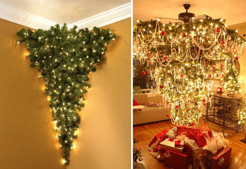Sapin De Noel à L Envers Céderez-vous à la mode du sapin de Noël à l'envers?